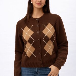 soft brown cardigan