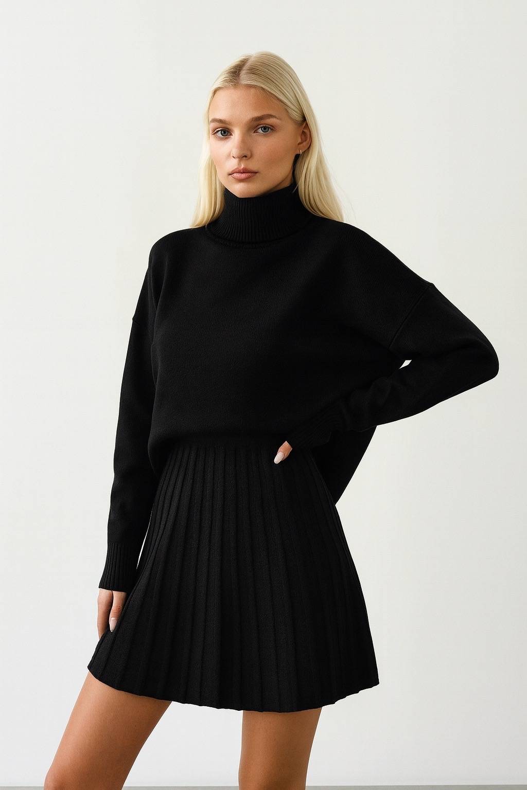 the pleated knit set the pleated knit set