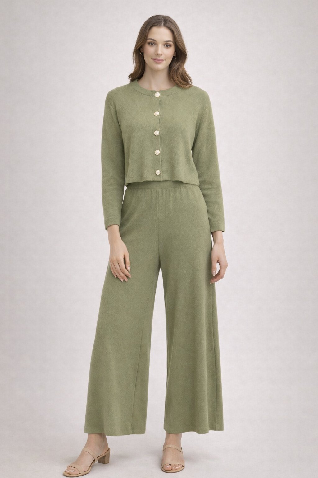 olive aura knit set olive aura knit set